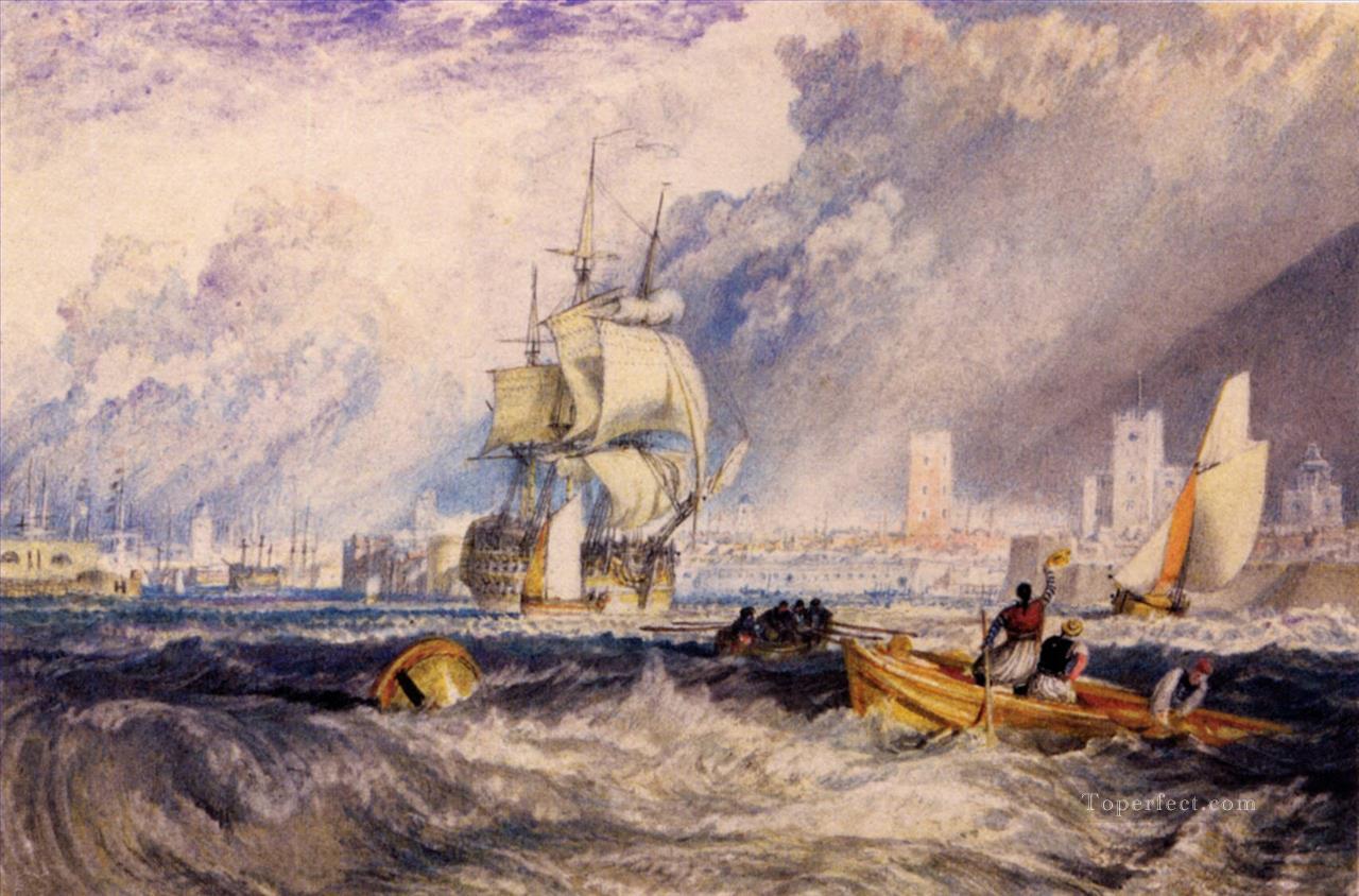 Turner romántico de Portsmouth Pintura al óleo